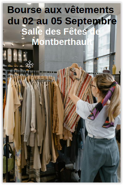 Vente de Vêtements Bourse Montberthault 2024